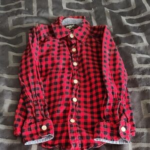 OshKosh B'gosh Red & Blue Plaid Button-Down Shirt